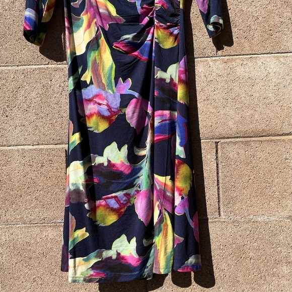 NWOT Soft Surroundings Hyannis Faux-Wrap Jersey Sheath Midi Dress Small Bodycon - Picture 5 of 10